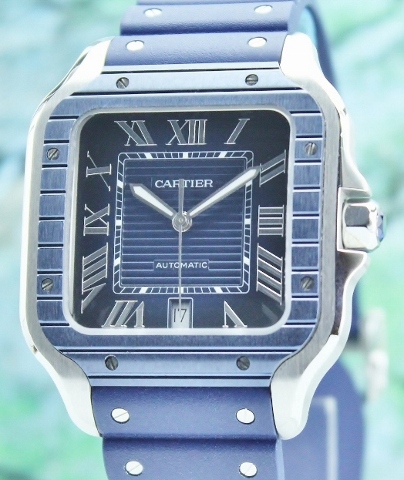 (image for) Unworn Cartier Large Santos De Cartier Blue PVD / WSSA0048